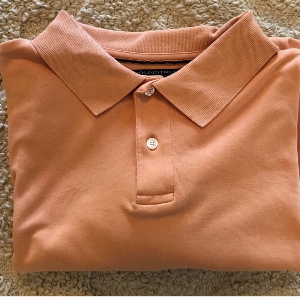 Peach polo shirt